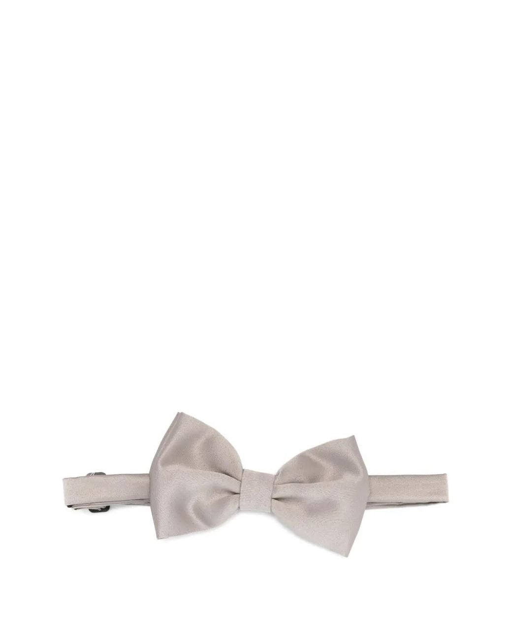 Manuel Ritz White Satin Bow Tie for men
