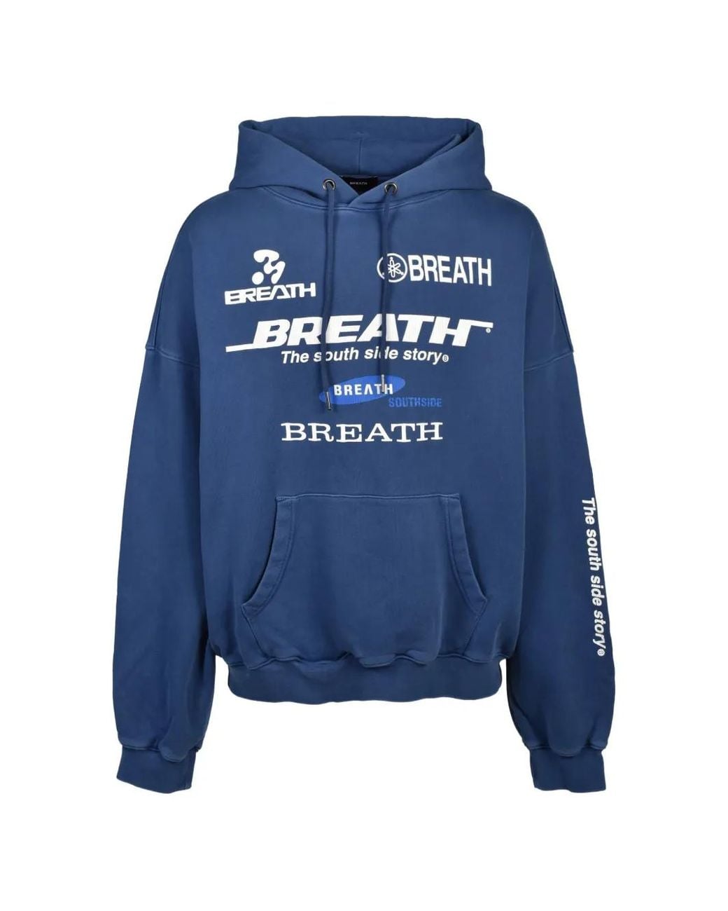 BREATH Blue Company Graphic-Print Hoodie for men