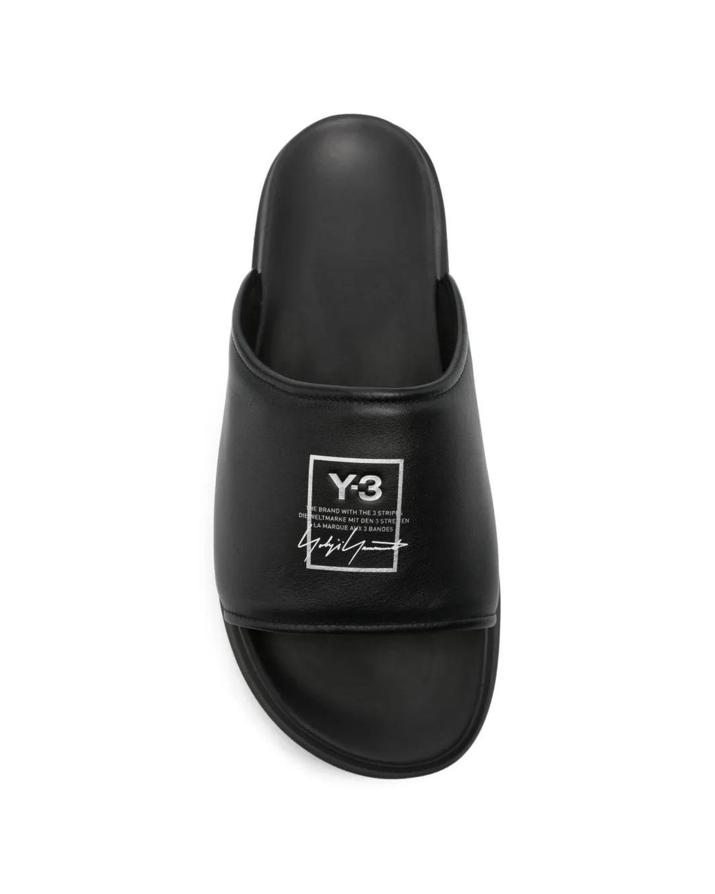 Y-3 Black Slide Slides