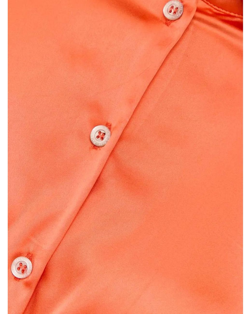 Patrizia Pepe Orange Buttoned Twist-Detailed Mini Dress