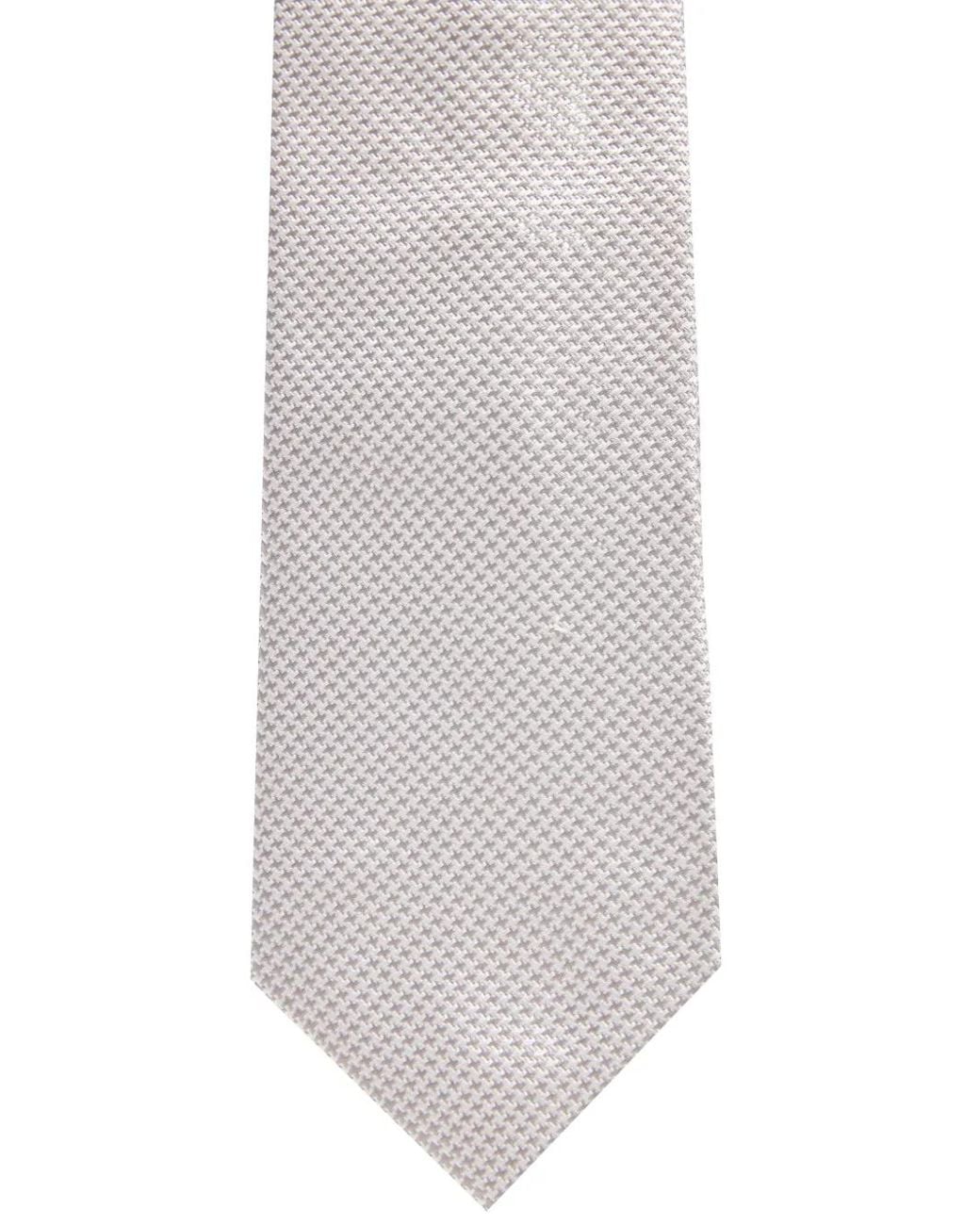 Corneliani White Patterned Tie for men