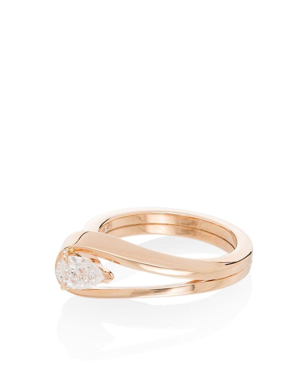 Repossi 18k Rose Gold Serti Inversé Diamond Ring - Lyst