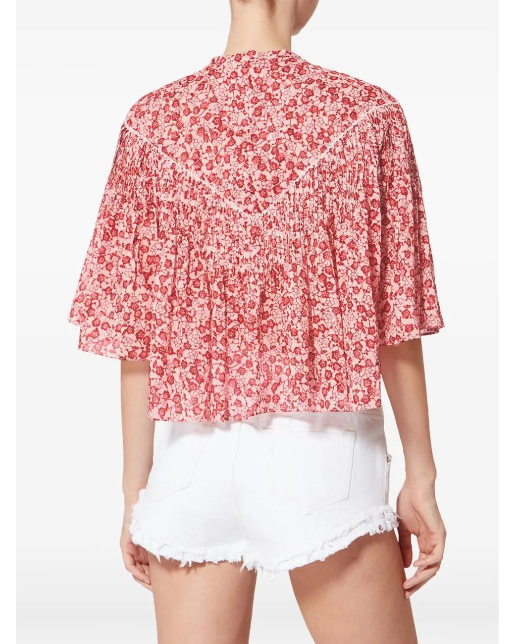 Isabel Marant Pink Veelia Floral-Print Top