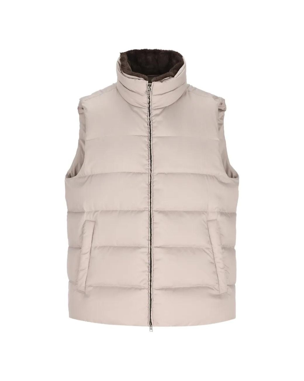 Herno Natural Quilted High-Neck Gilet for men