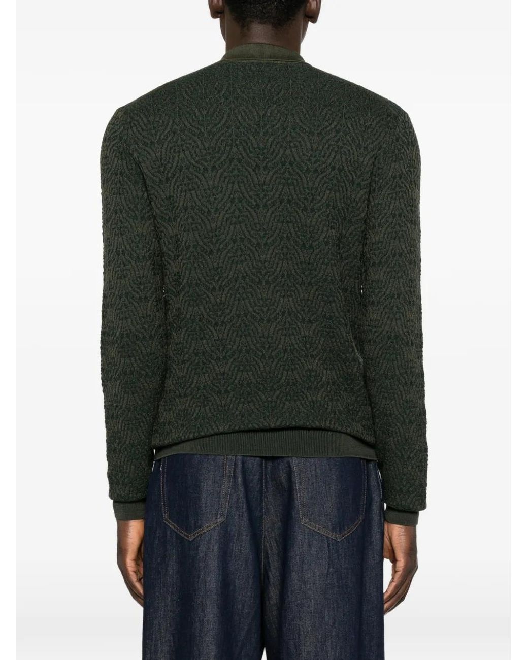 Etro Green Pull À Col Polo for men