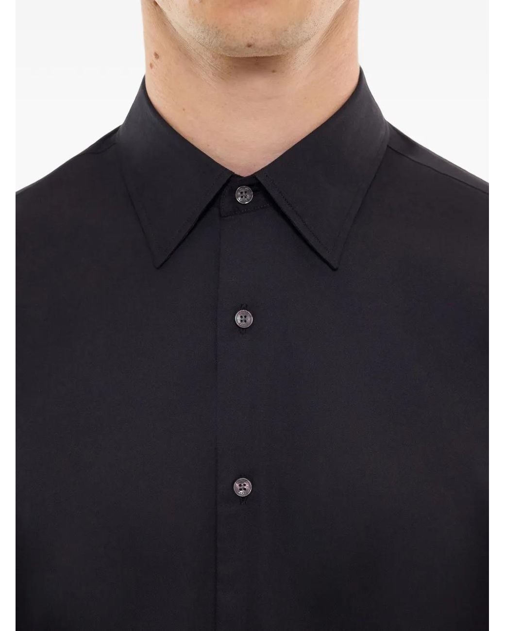 Fursac Black Adjusted-Fit Formal Shirt for men