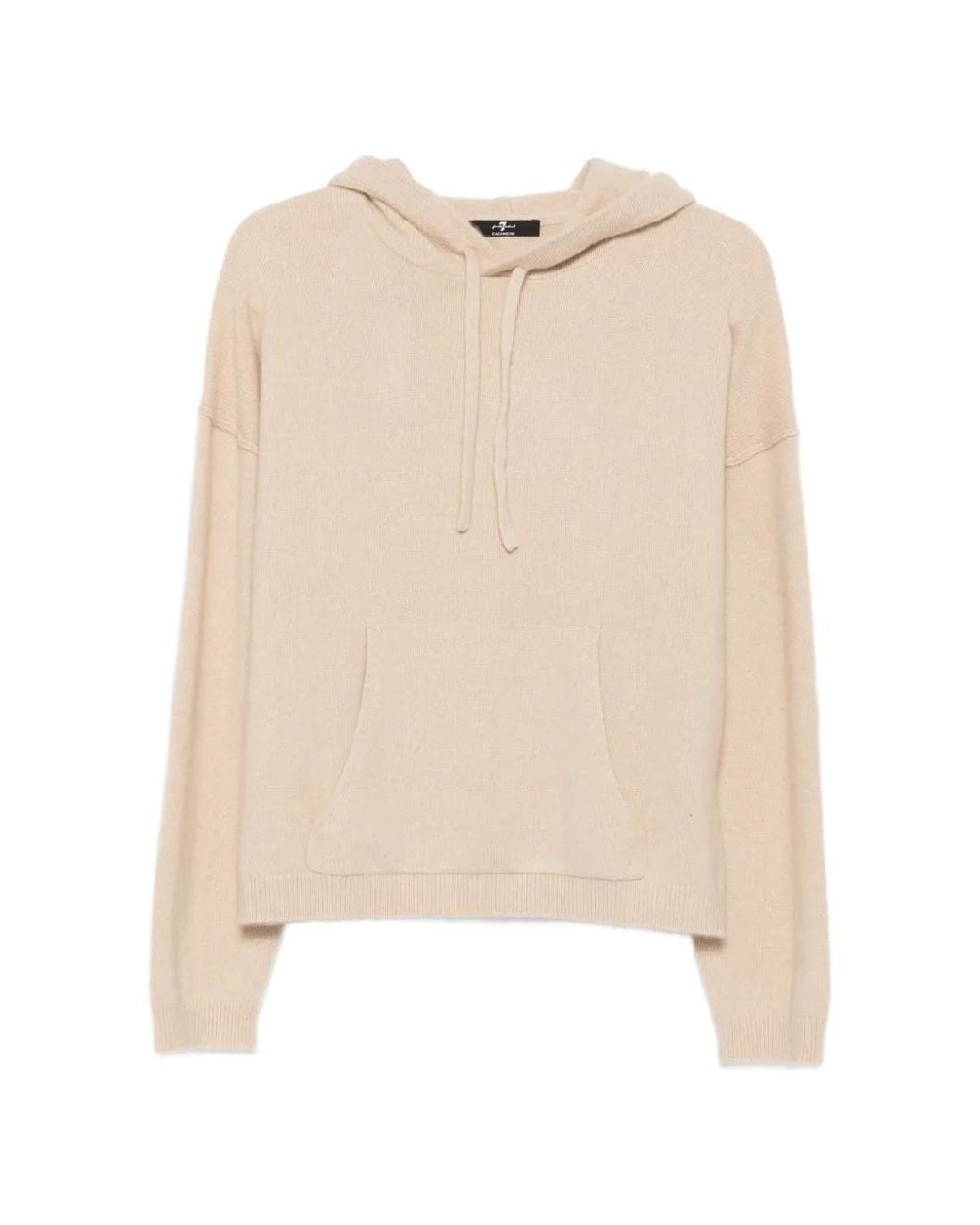 7 For All Mankind Natural Hoodie À Lien De Resserrage