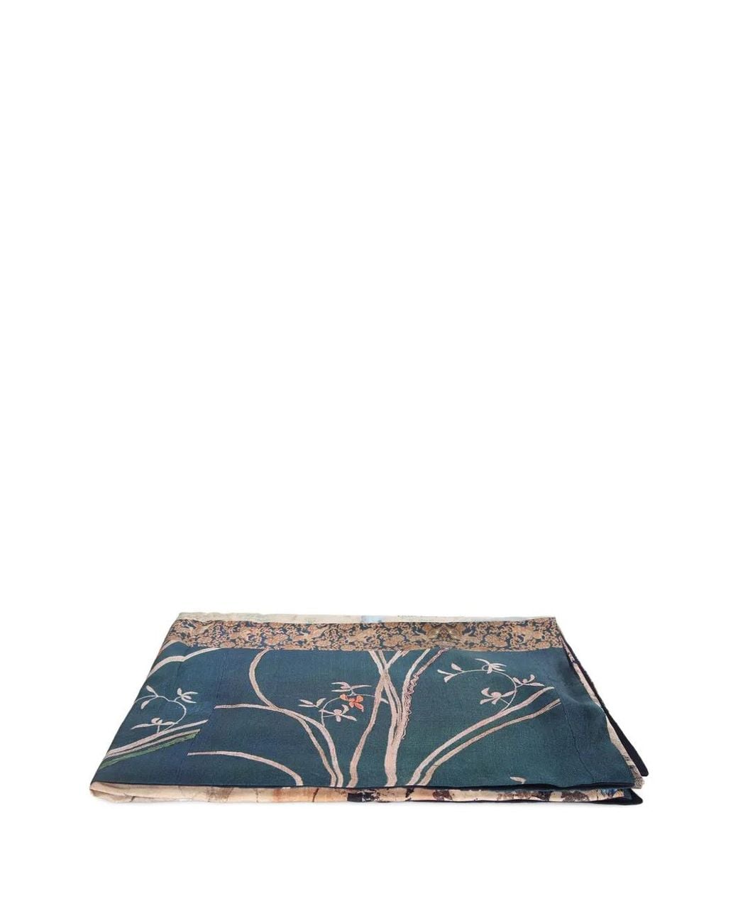 Pierre Louis Mascia Blue Aloewon Floral-Print Scarf