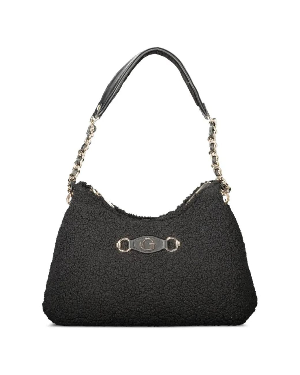 Guess Black Aslia Logo-Detail Shoulder Bag