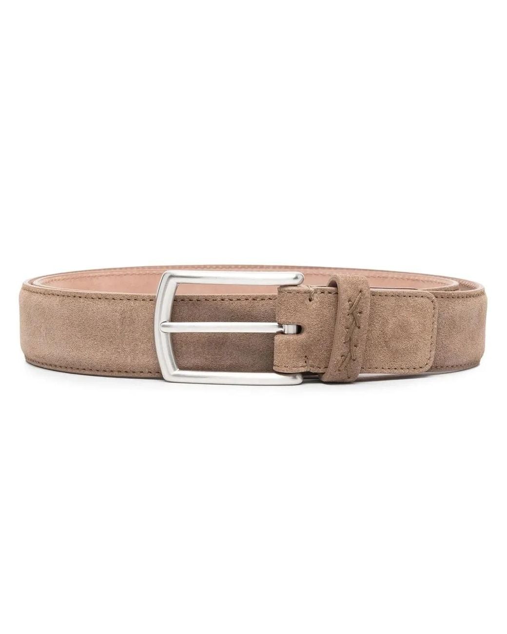Zegna Natural Triple Stitch Belt for men