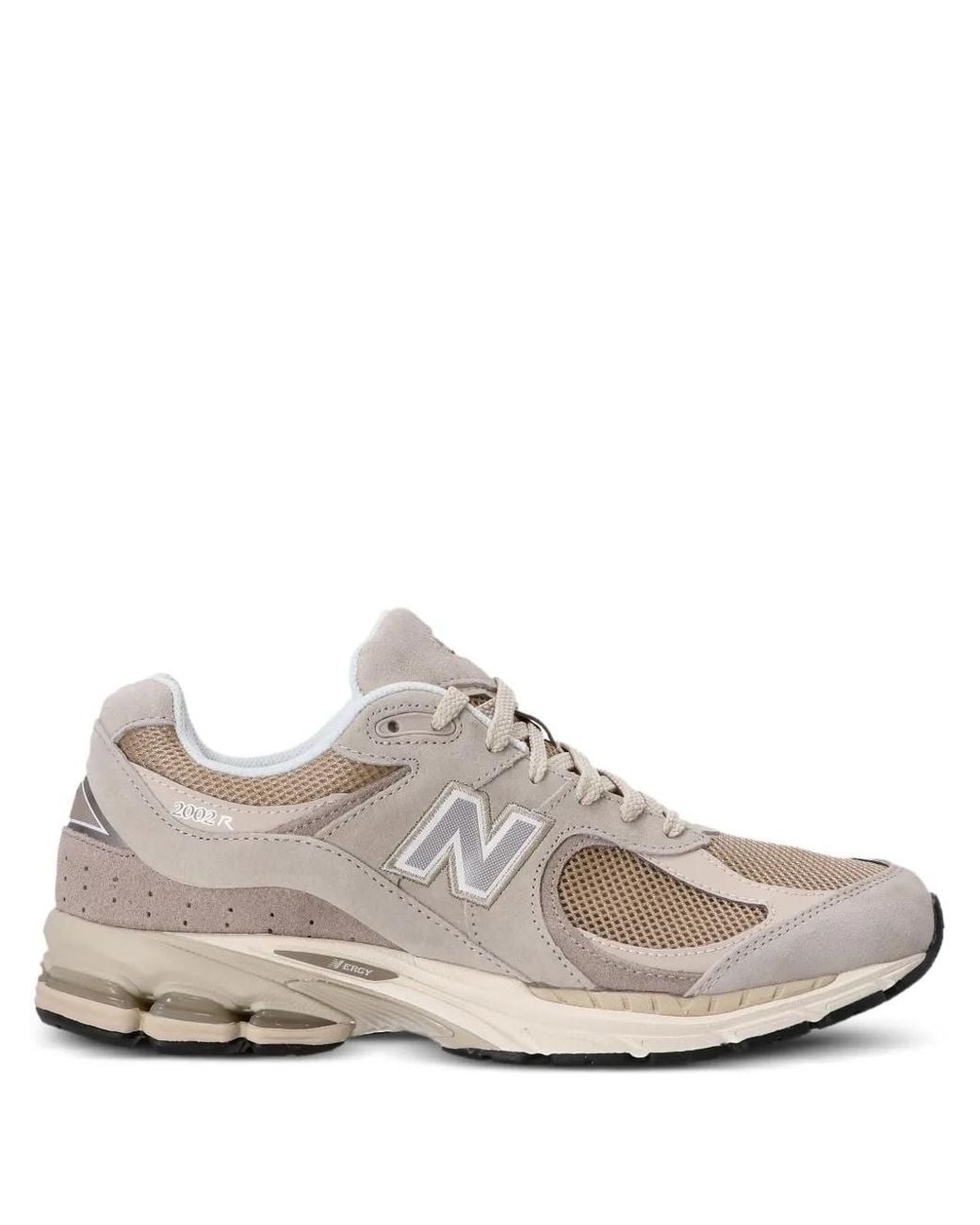 New Balance White 2002R Suede Mesh Trainers