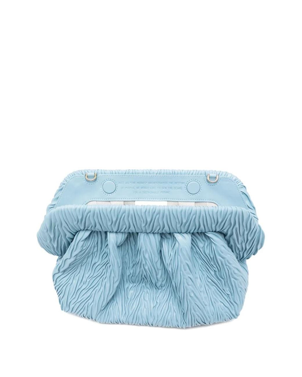 THEMOIRÈ Blue Bios Ruched Clutch Bag
