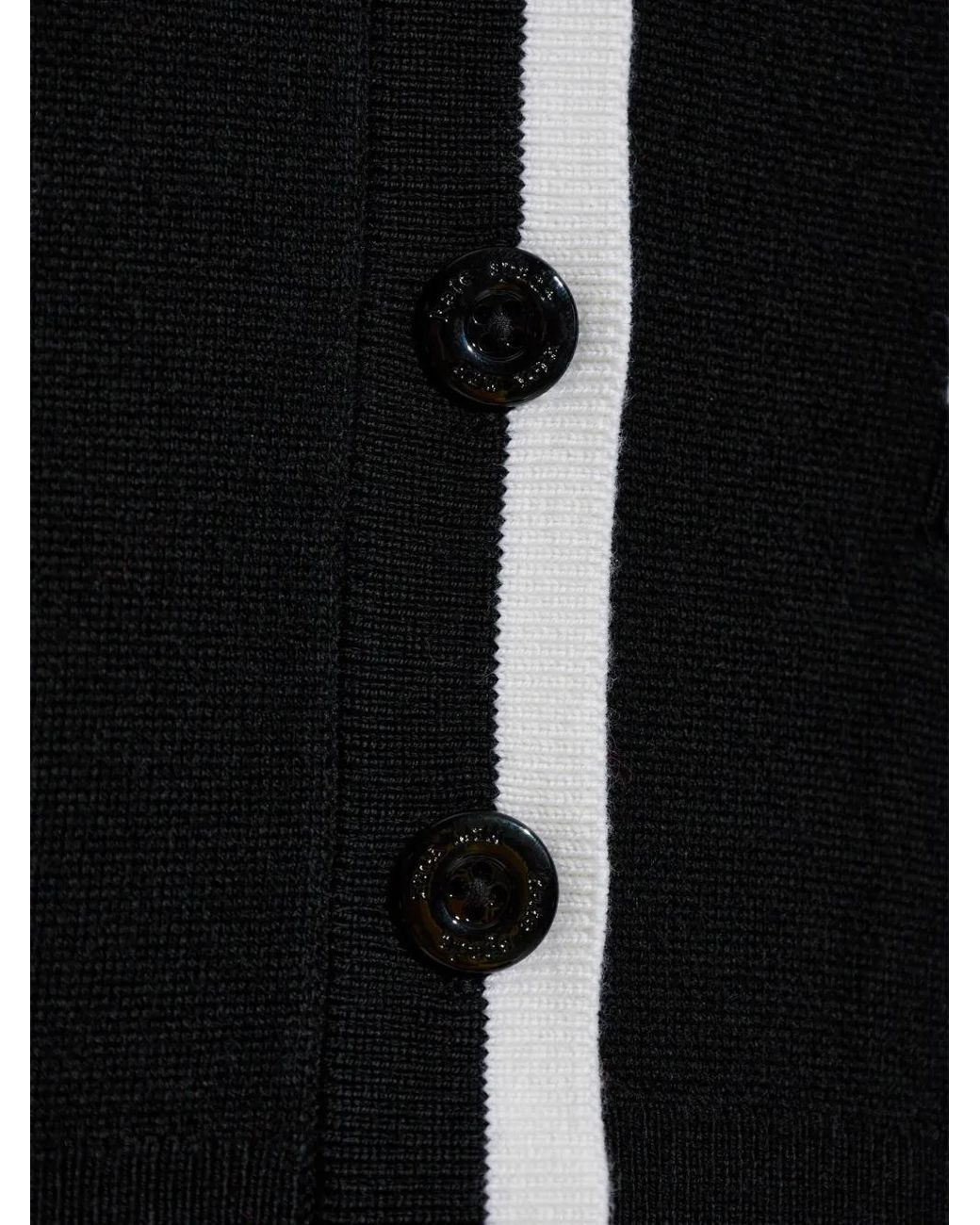 Kate Spade Black V-Neck Wool Cardigan