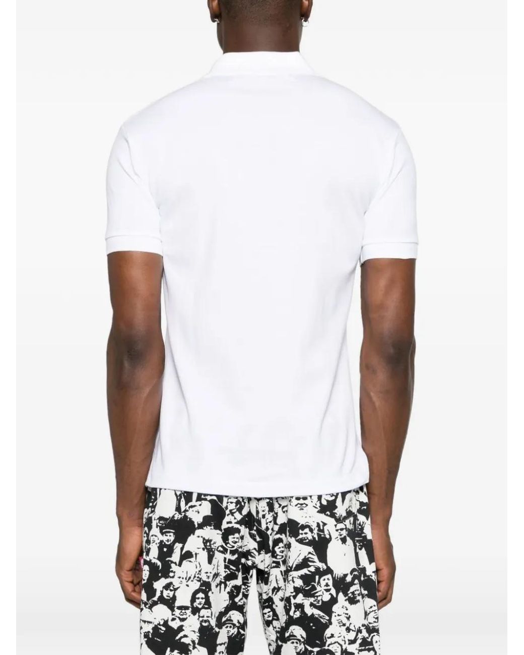 Comme des Garçons White Heart-Patch Piqué Polo Shirt