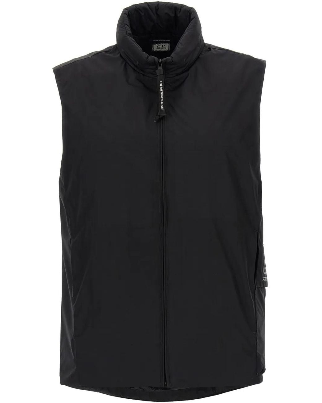 C P Company Black Pertex Sleeveless Gilet for men
