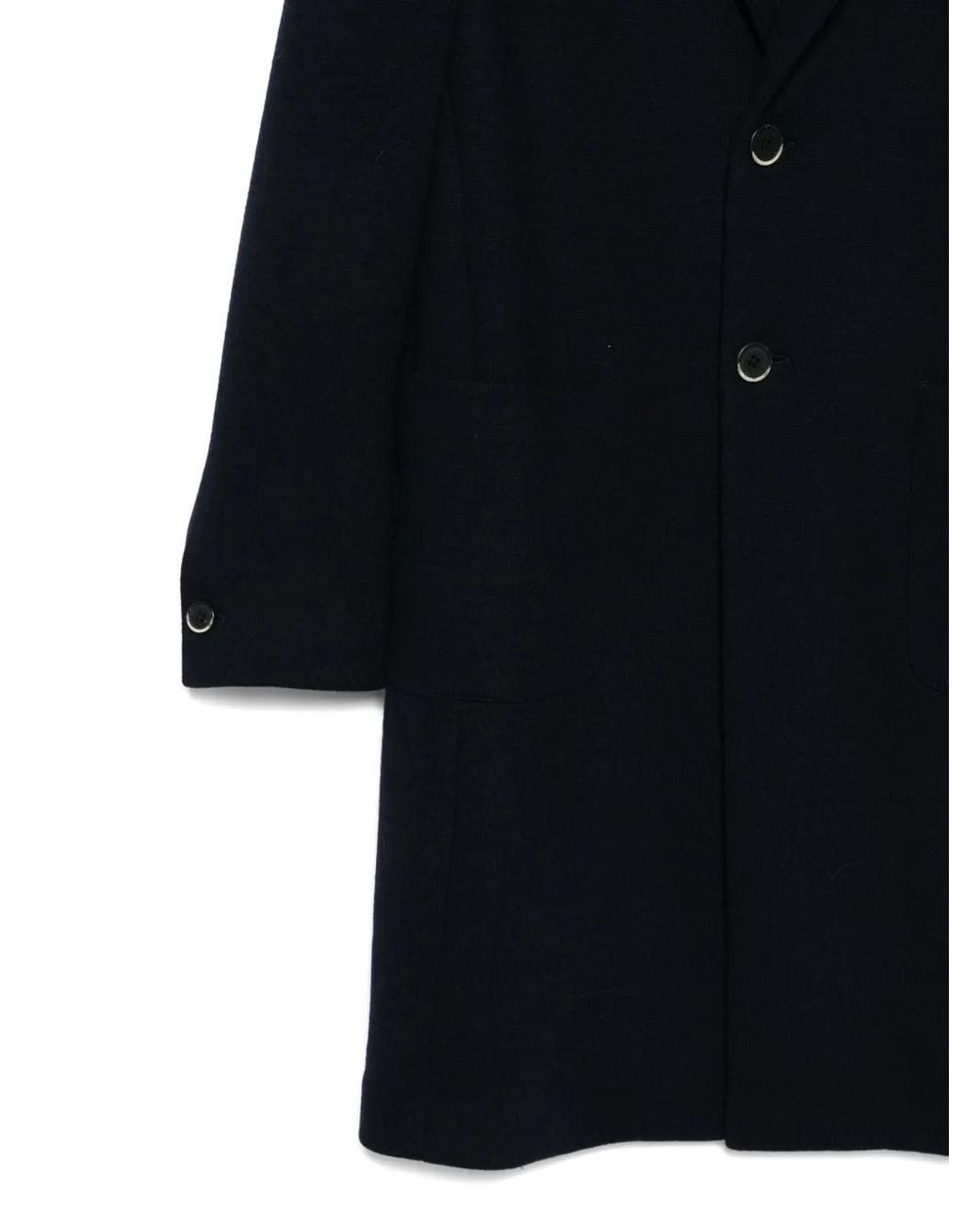 Barena Blue Buttoned Wool Coat for men