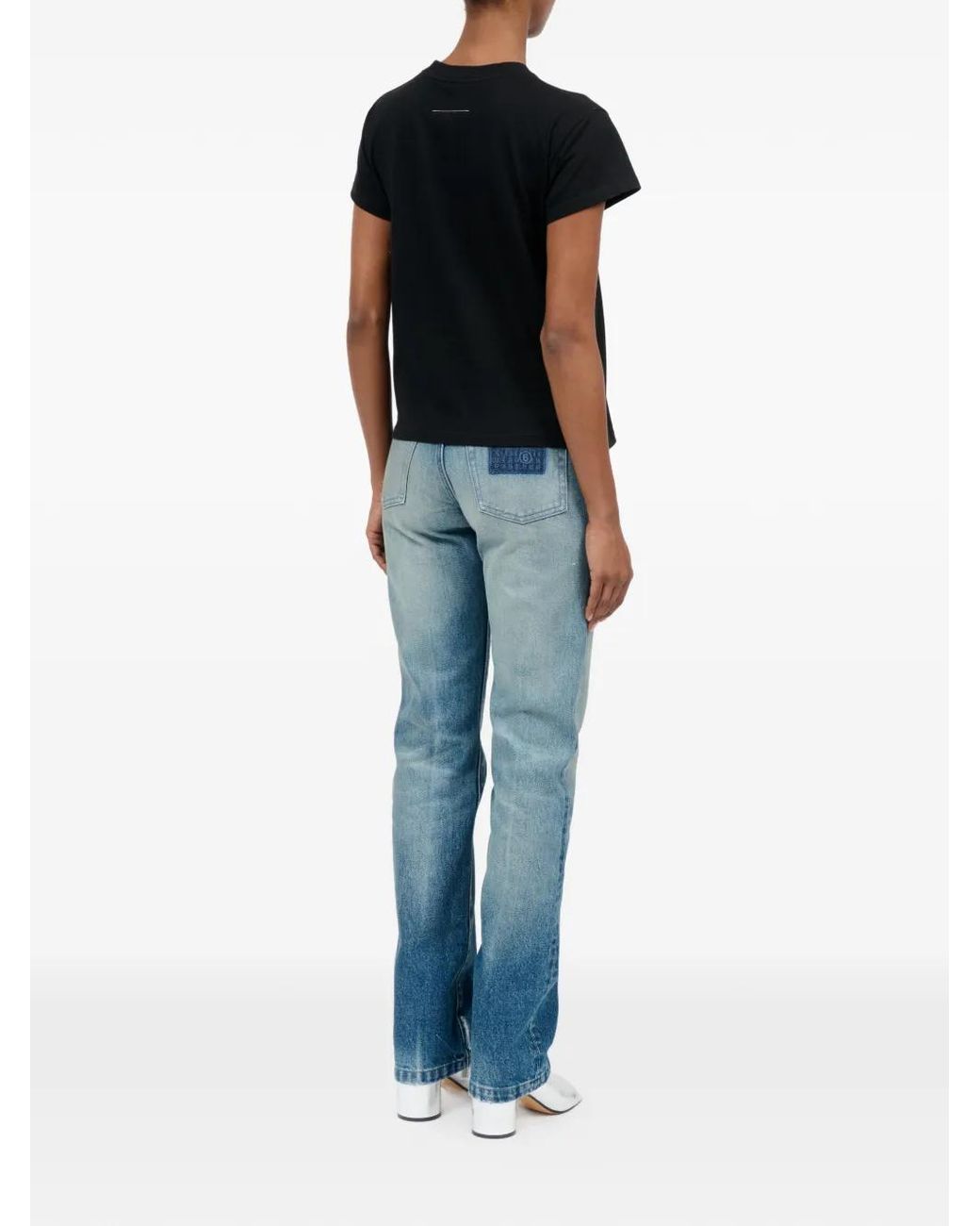 MM6 by Maison Margiela Black Printed Signature T-Shirt