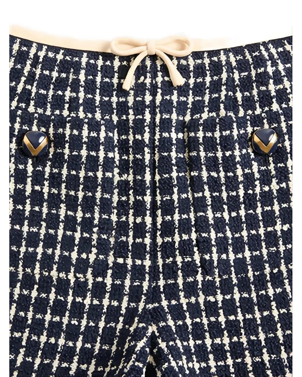 Valentino Garavani Black Bouclé Shorts