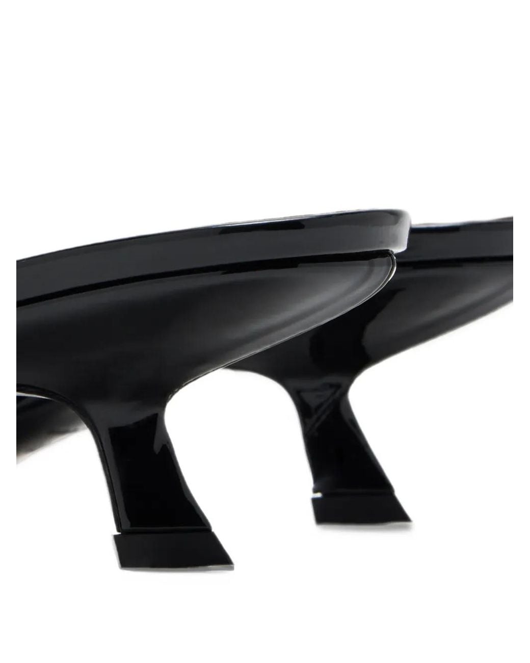 Mugglor Mugler Patent Leather Sandals in Black | Lyst