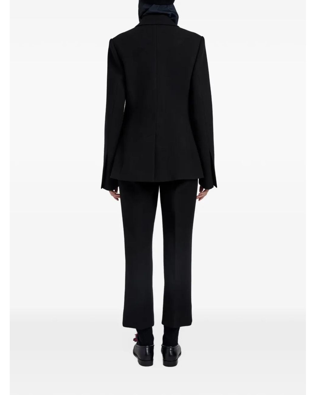 Proenza Schouler Black Flap-Pockets Buttoned Blazer