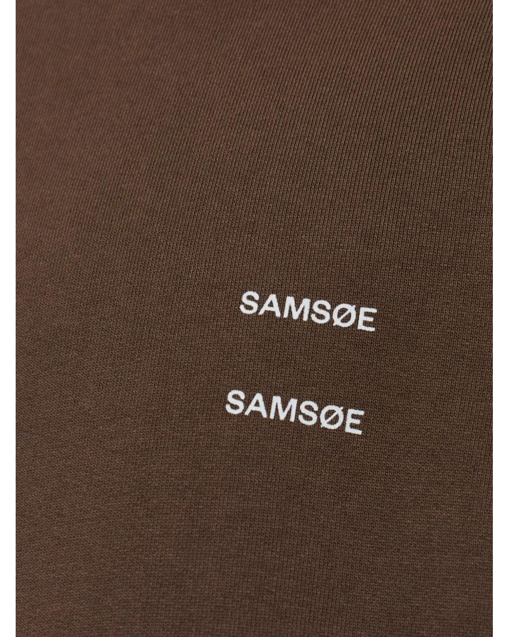 Samsøe & Samsøe Brown Logo-Print Sweatshirt for men
