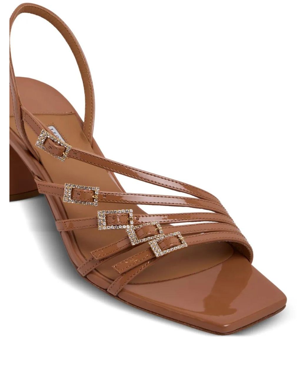Le Silla Brown Scarlet Kabir Leather Heeled Sandals