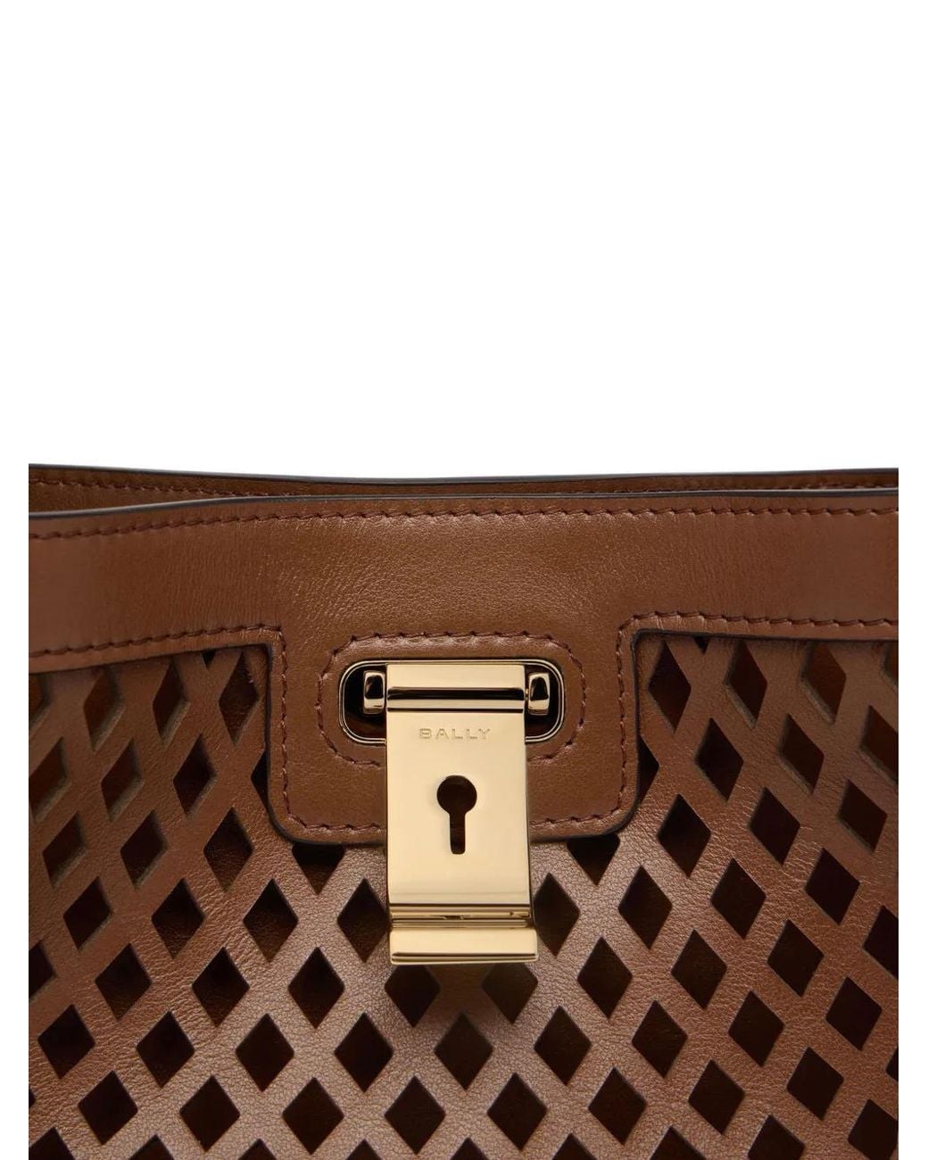 Bally Brown Sac Porté Épaule À Détails De Perforations Liv