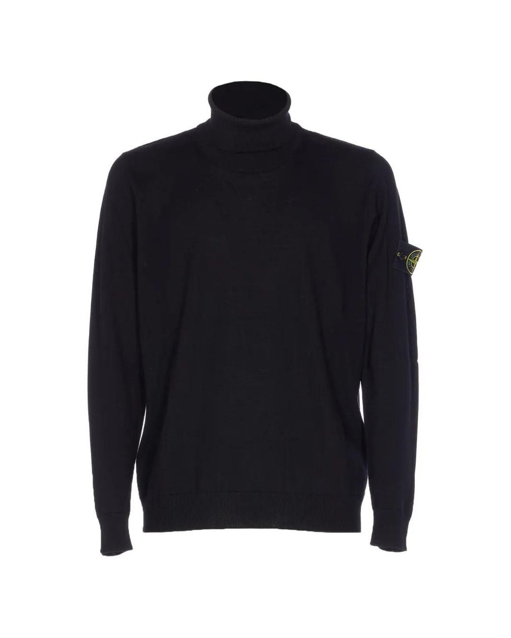 Stone Island Blue 5100025 Light-Rws-Pure-Wool Turtleneck Jumper for men