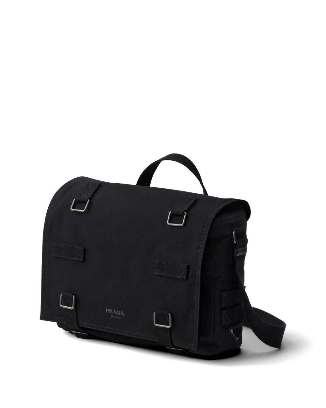 Prada Black Canvas Shoulder Bag for men