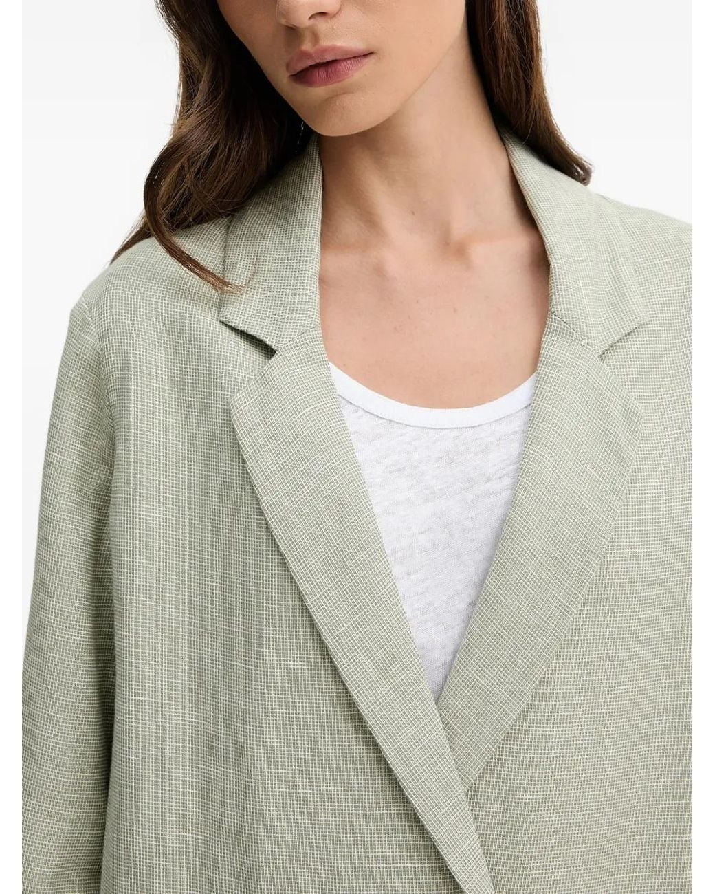 Benetton Gray Double-Breasted Pocketed Blazer