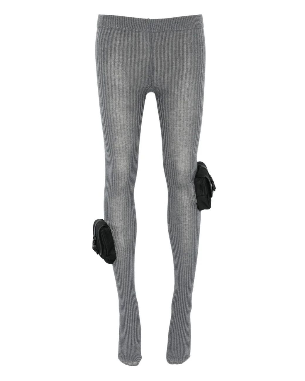 Coperni Gray Cargo-Pocket Tights