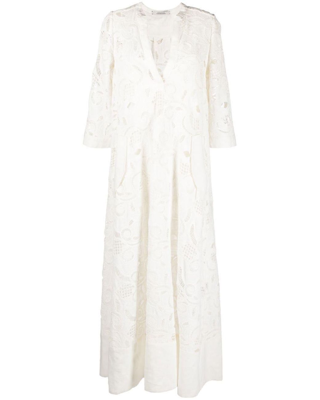 Dorothee Schumacher Kleid mit Makramee-Detail in Weiß | Lyst DE