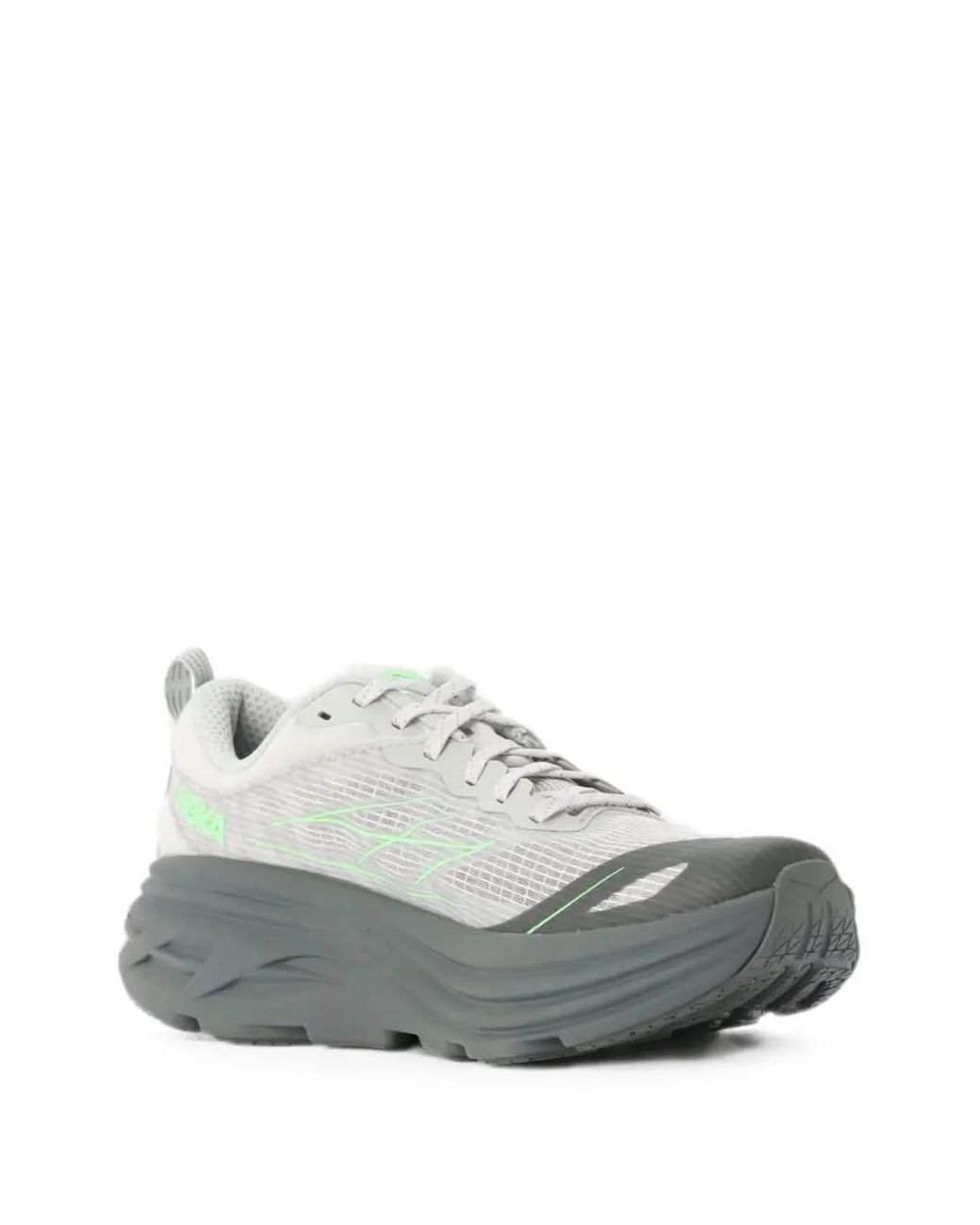 Hoka One One Gray Bondi 8 Caged Sneakers