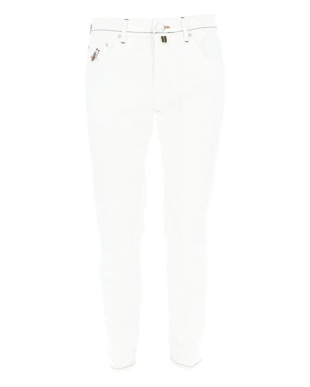 Jacob Cohen White Scott Denim Jeans for men