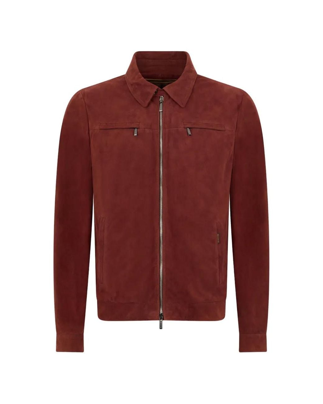 Moorer Red Zipped Jacket for men