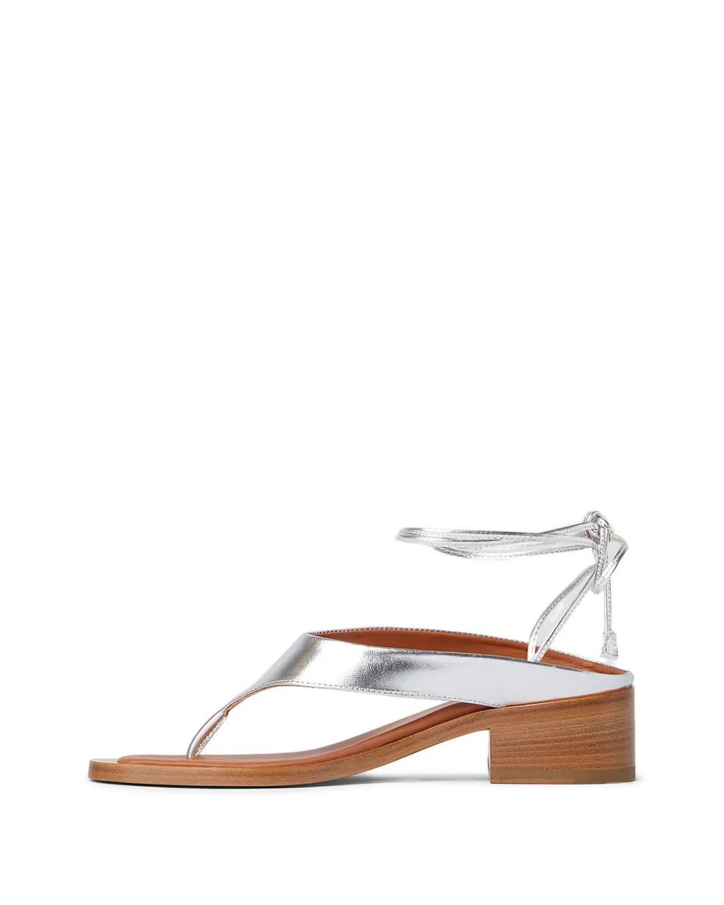 DURAZZI MILANO Brown Leather Tie-Up Sandals