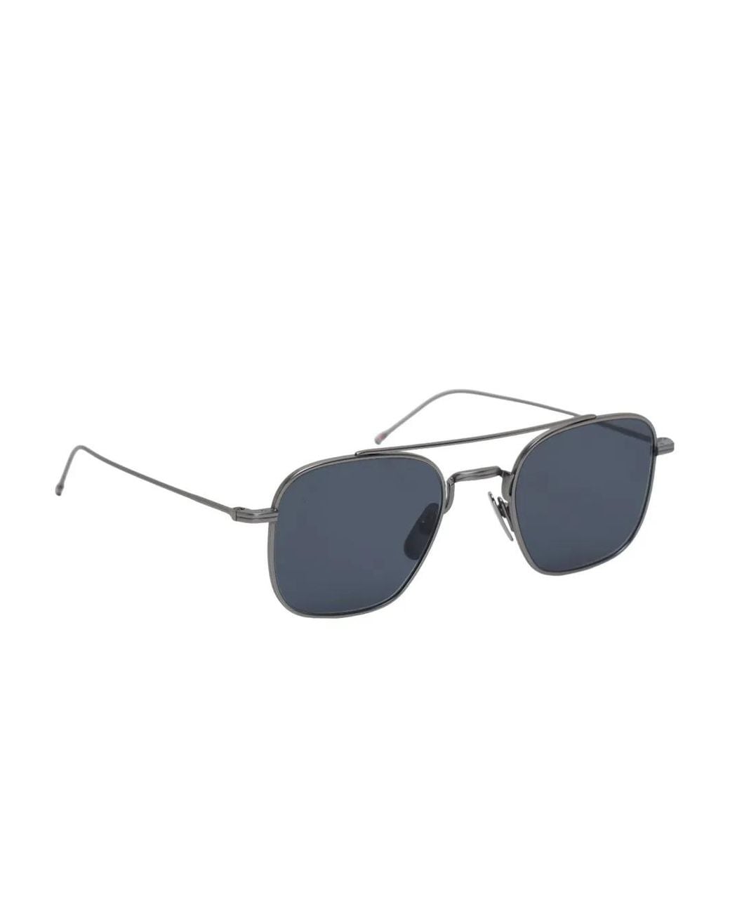 Thom Browne Blue Titanium Squared Sunglasses