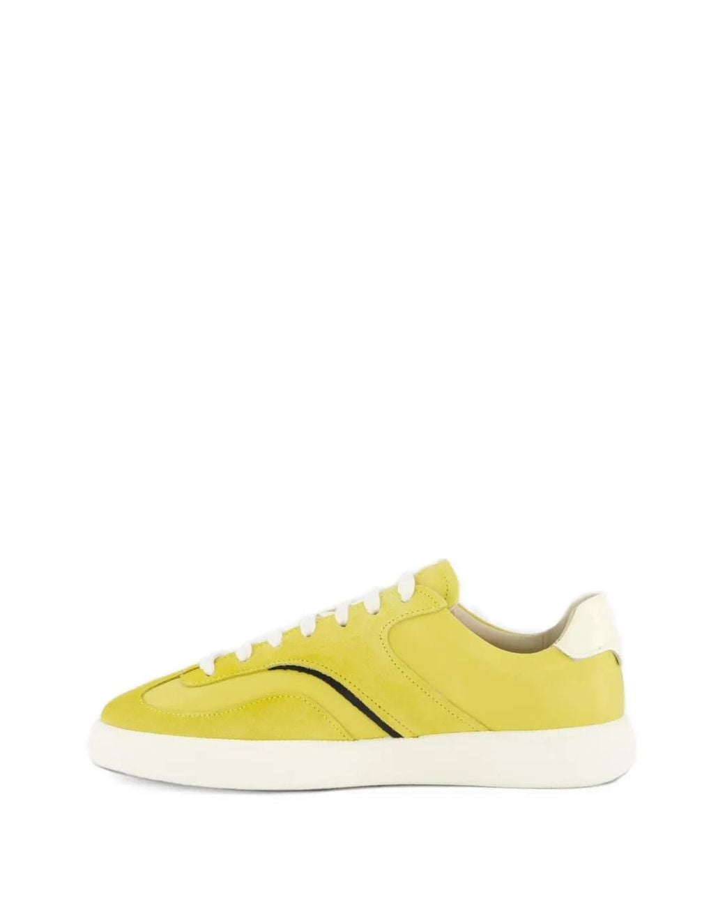 Nubikk Yellow Ray Owen Leather Low-Top Sneakers