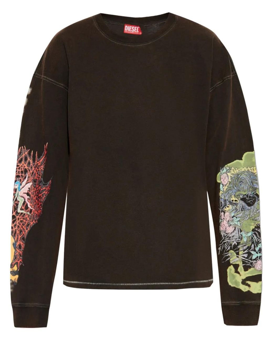 DIESEL Long Sleeve T-Shirt T-Boxt-Ls-R4 in Black for Men | Lyst