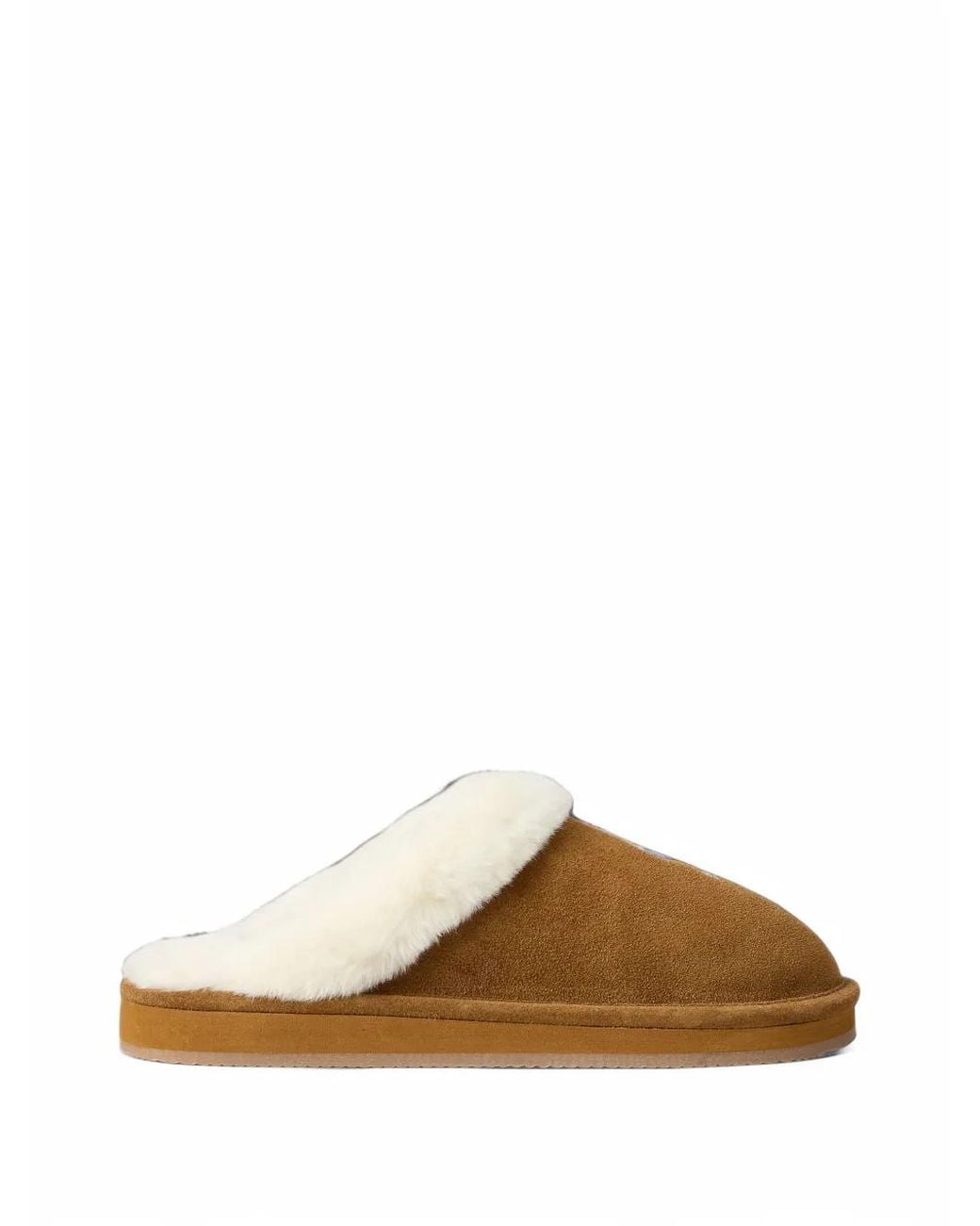 Polo Ralph Lauren Brown Polo Bear Faux-Fur Slippers