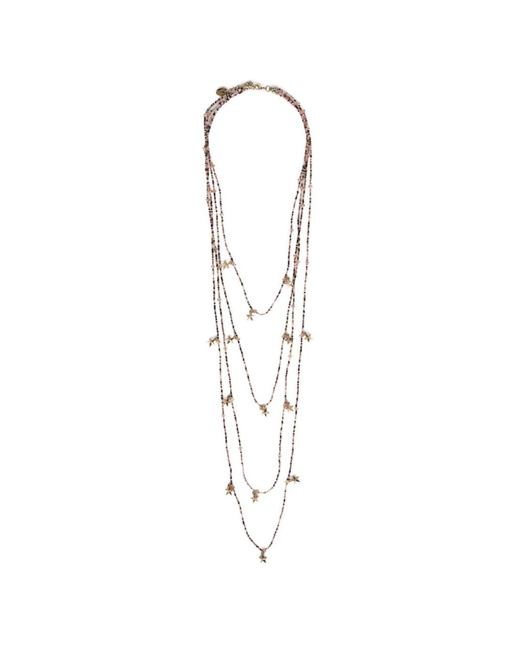 Red(v) White Star Beaded Necklace