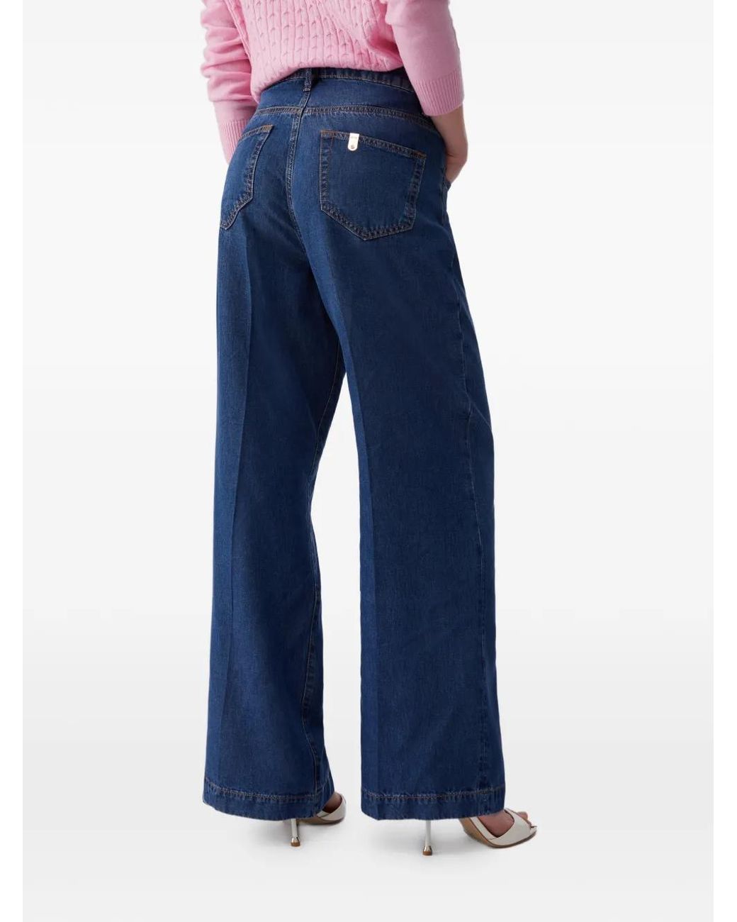 Liu Jo Blue High-Rise Flared Jeans