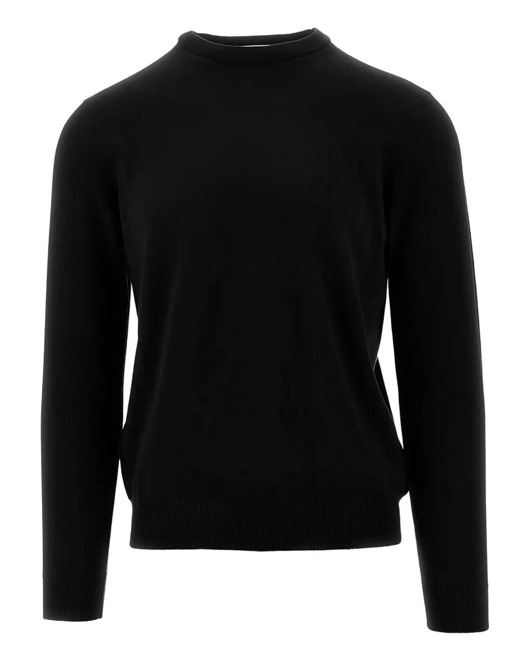 THE PULL Black Crew-Neck Sweater for men