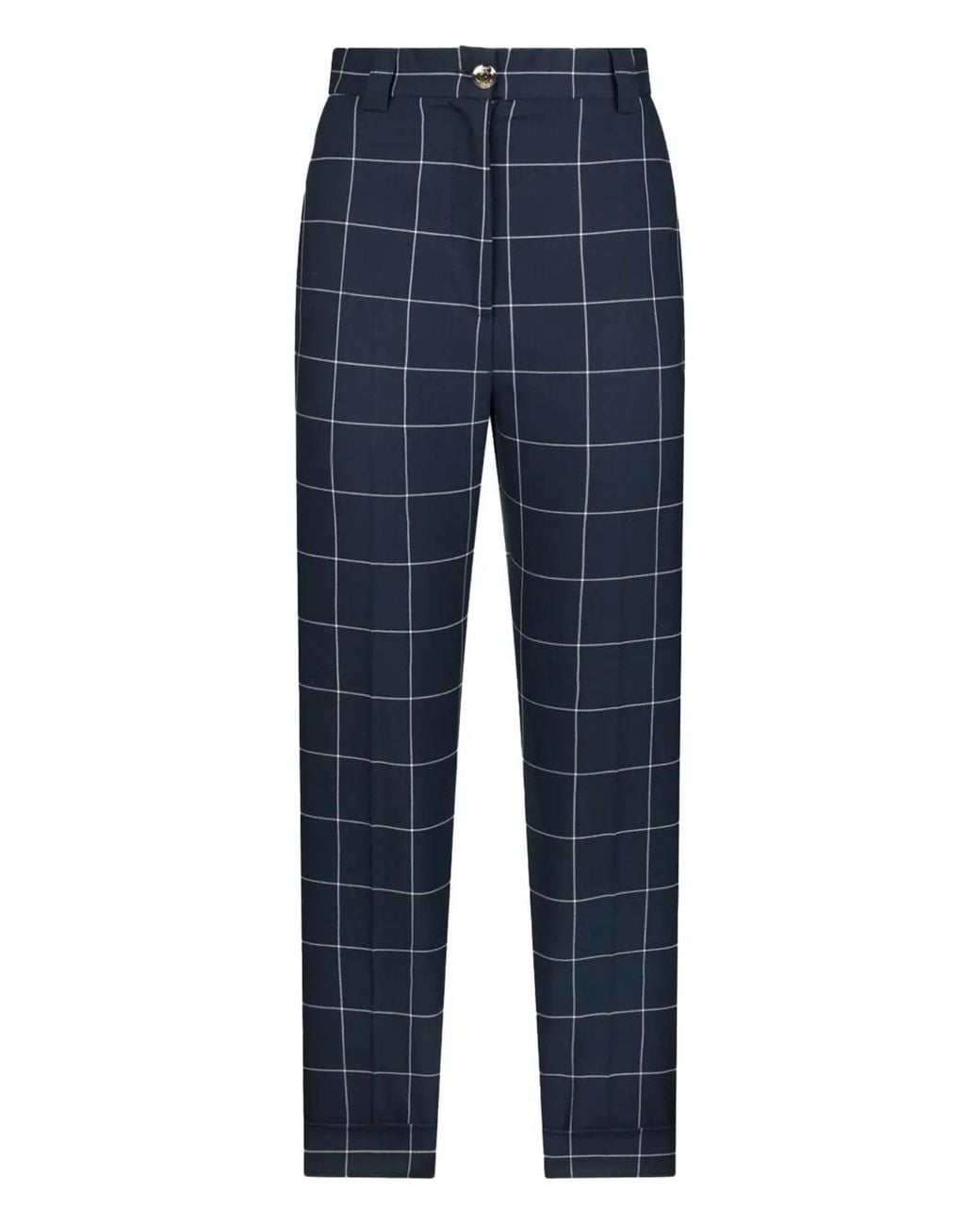 Liu Jo Blue Check Trousers