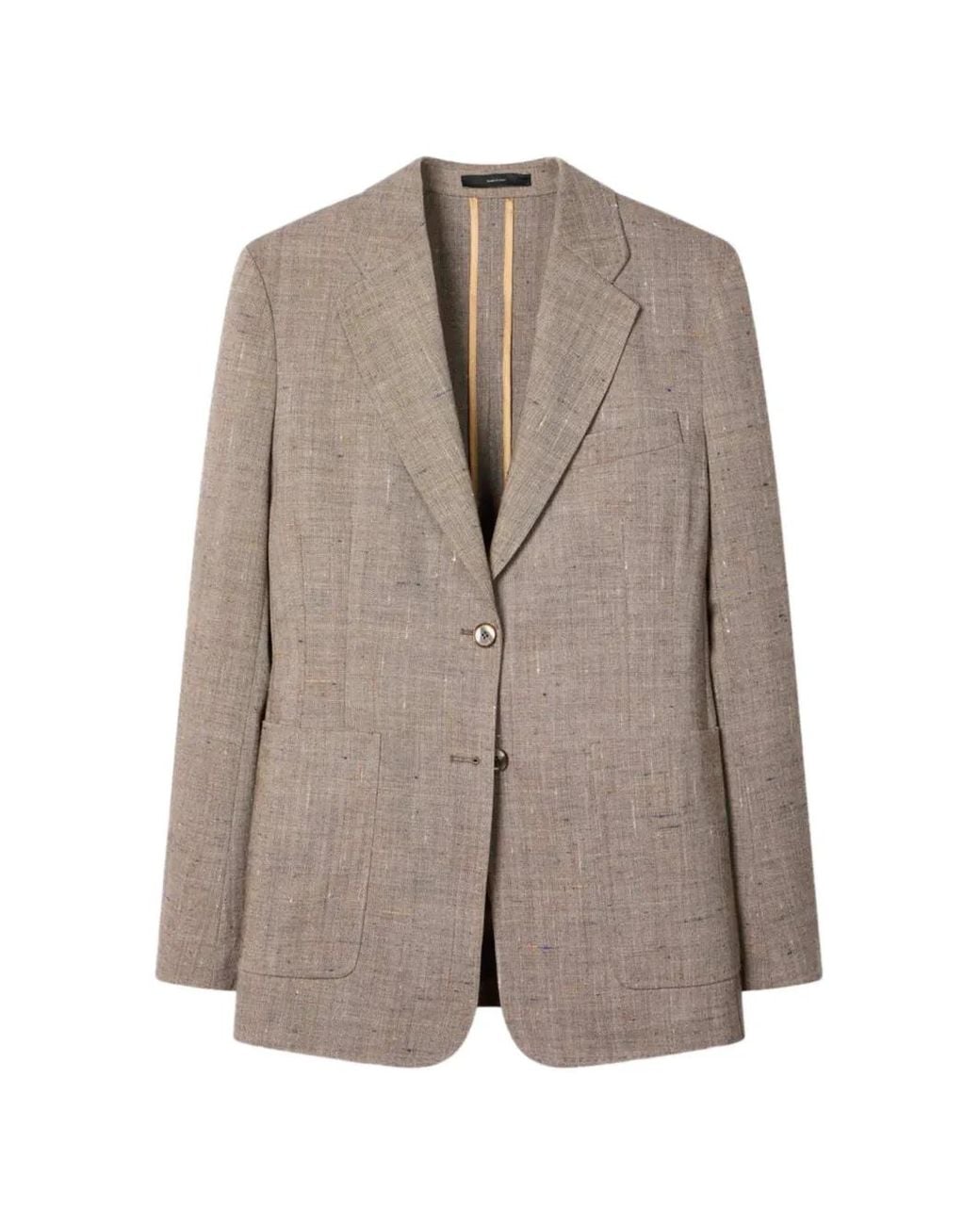 Paul Smith Brown Unlined Flecked Wool Blazer