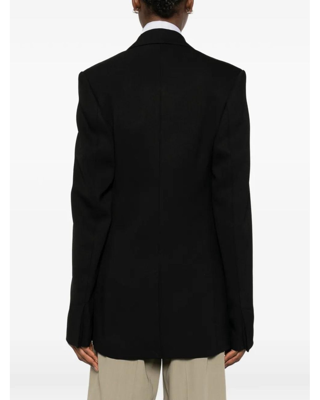 Totême Black Long Boxy Blazer
