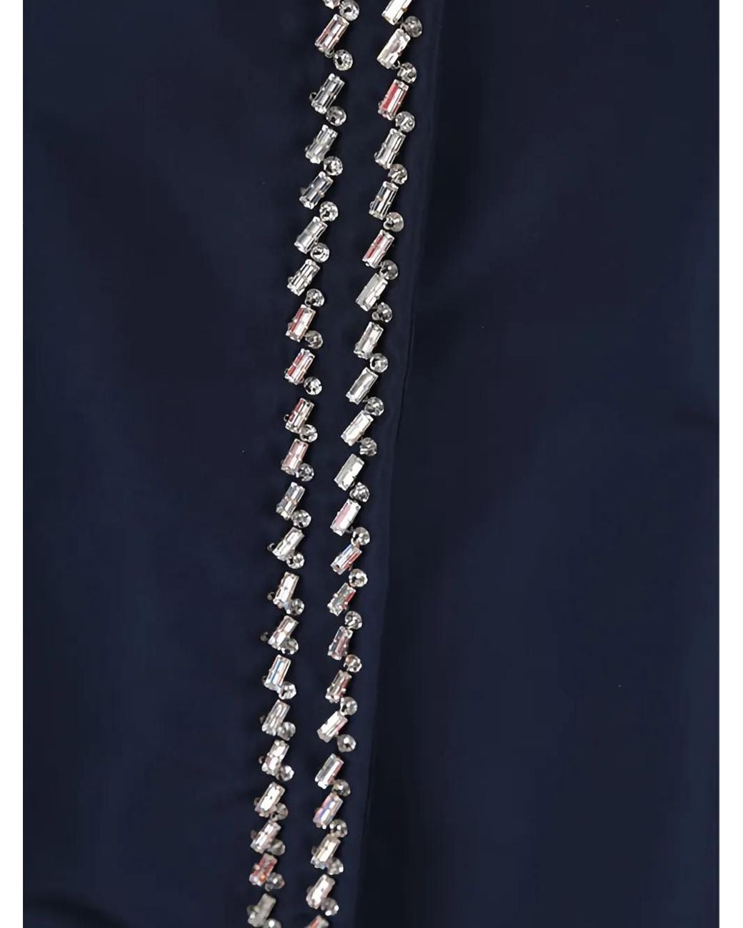 Prada Blue Crystal-Embellished Single-Breasted Coat