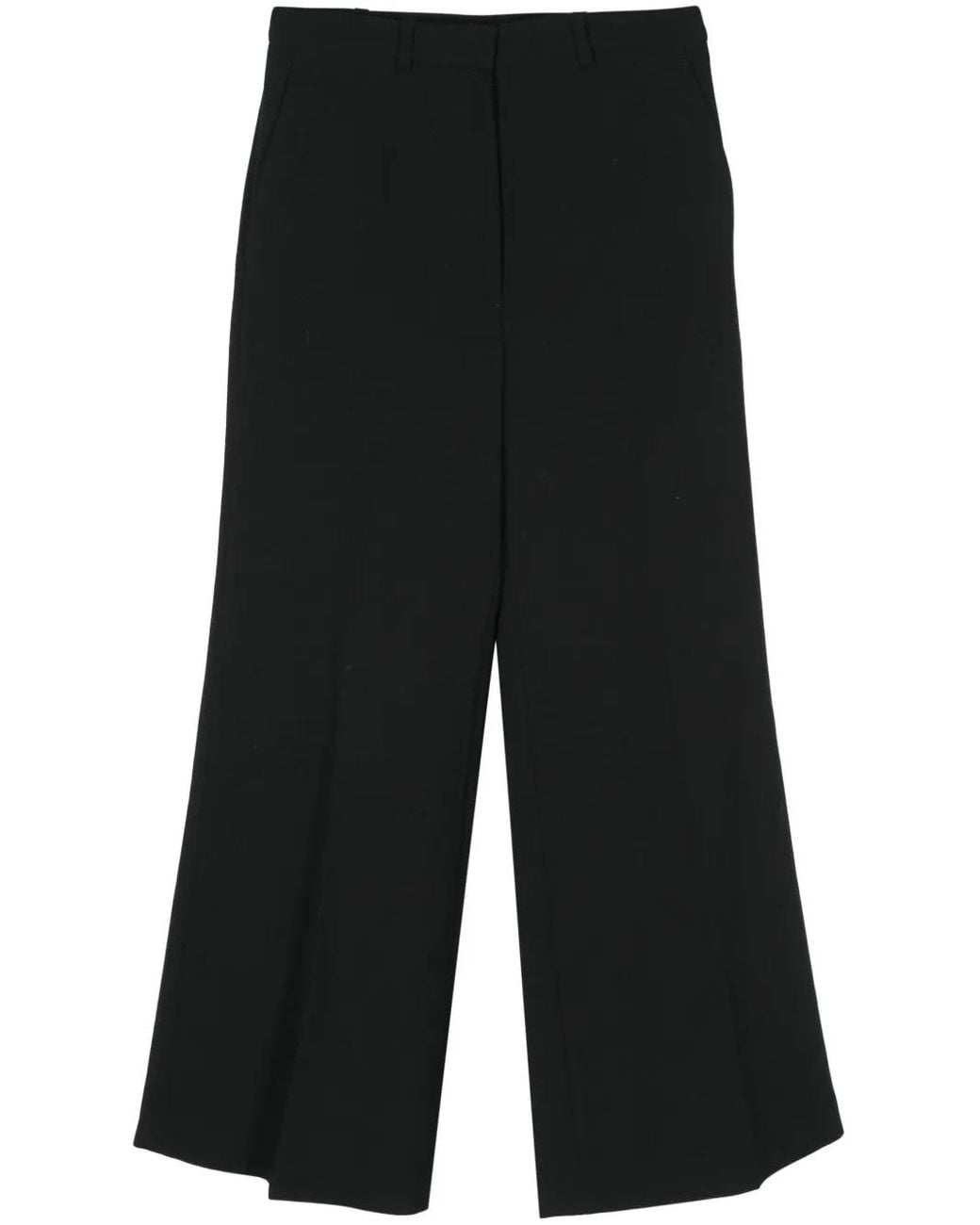 Low Classic Black Wide Trousers
