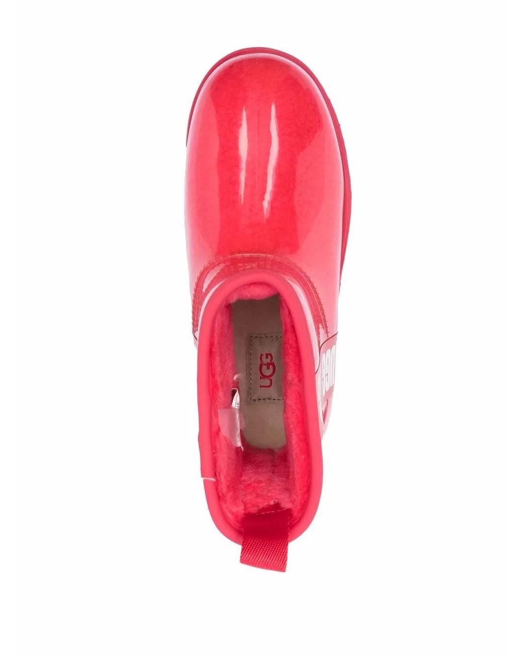 Ugg Red Logo-print Vinyl Boots