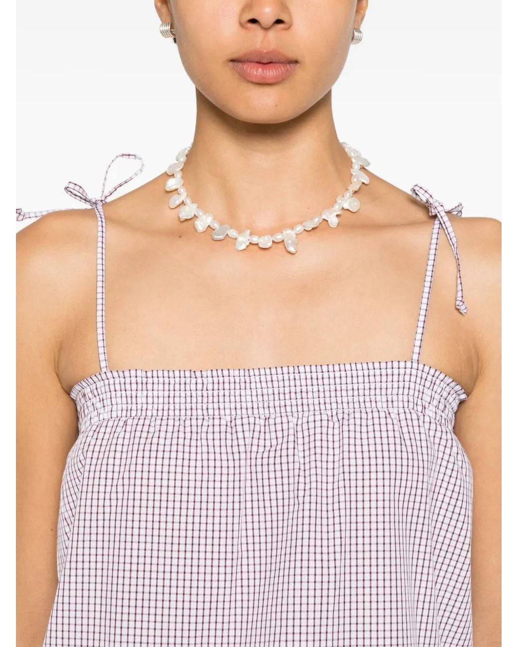 A.P.C. Purple Checked Top